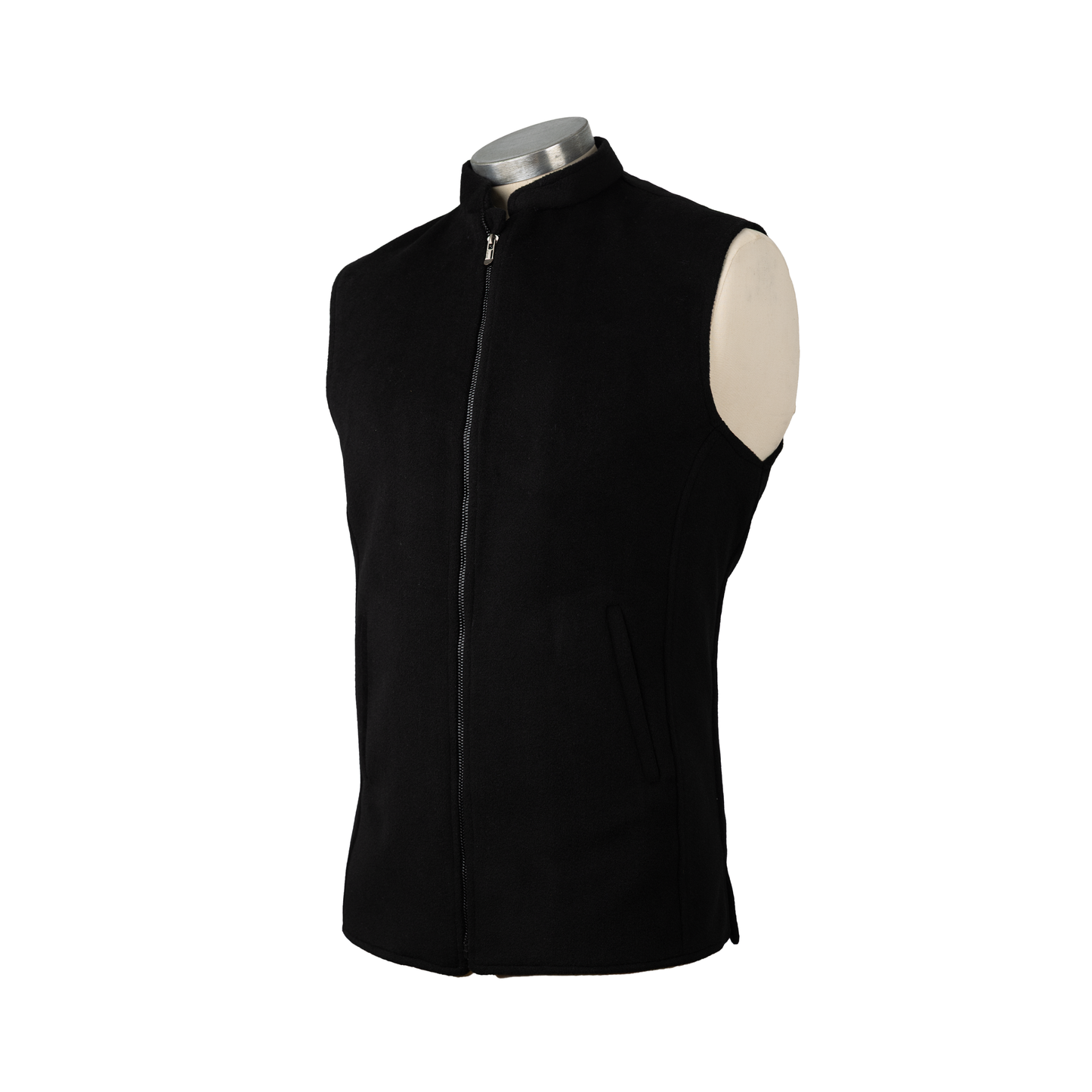 ARC PANEL ZIP WAISTCOAT – CLASSIC BLACK