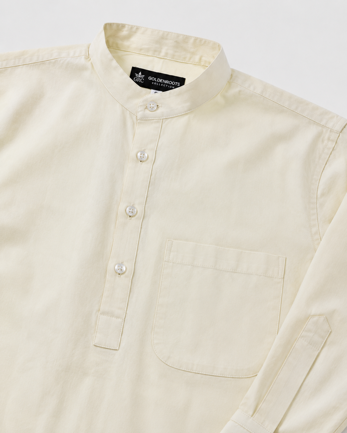 THE COTTON POPOVER SHIRT - IVORY CREAM