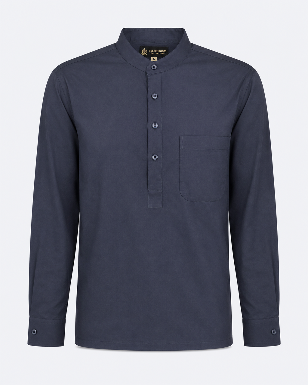 THE COTTON POPOVER SHIRT - MIDNIGHT NAVY