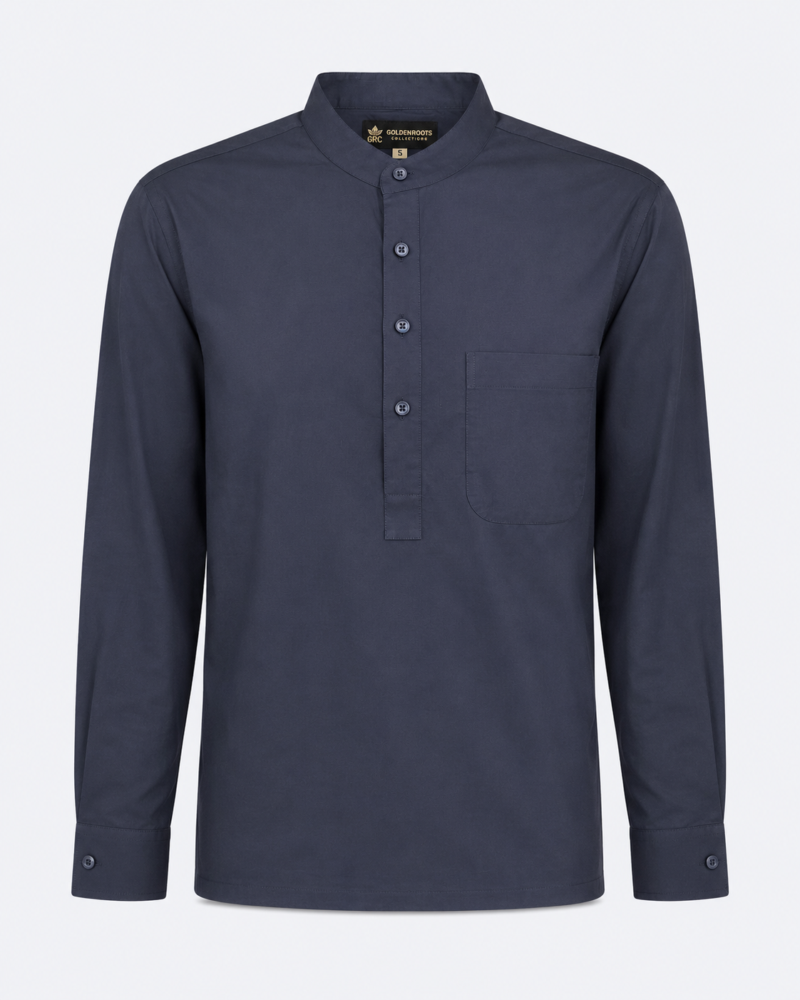 THE COTTON POPOVER SHIRT - MIDNIGHT NAVY