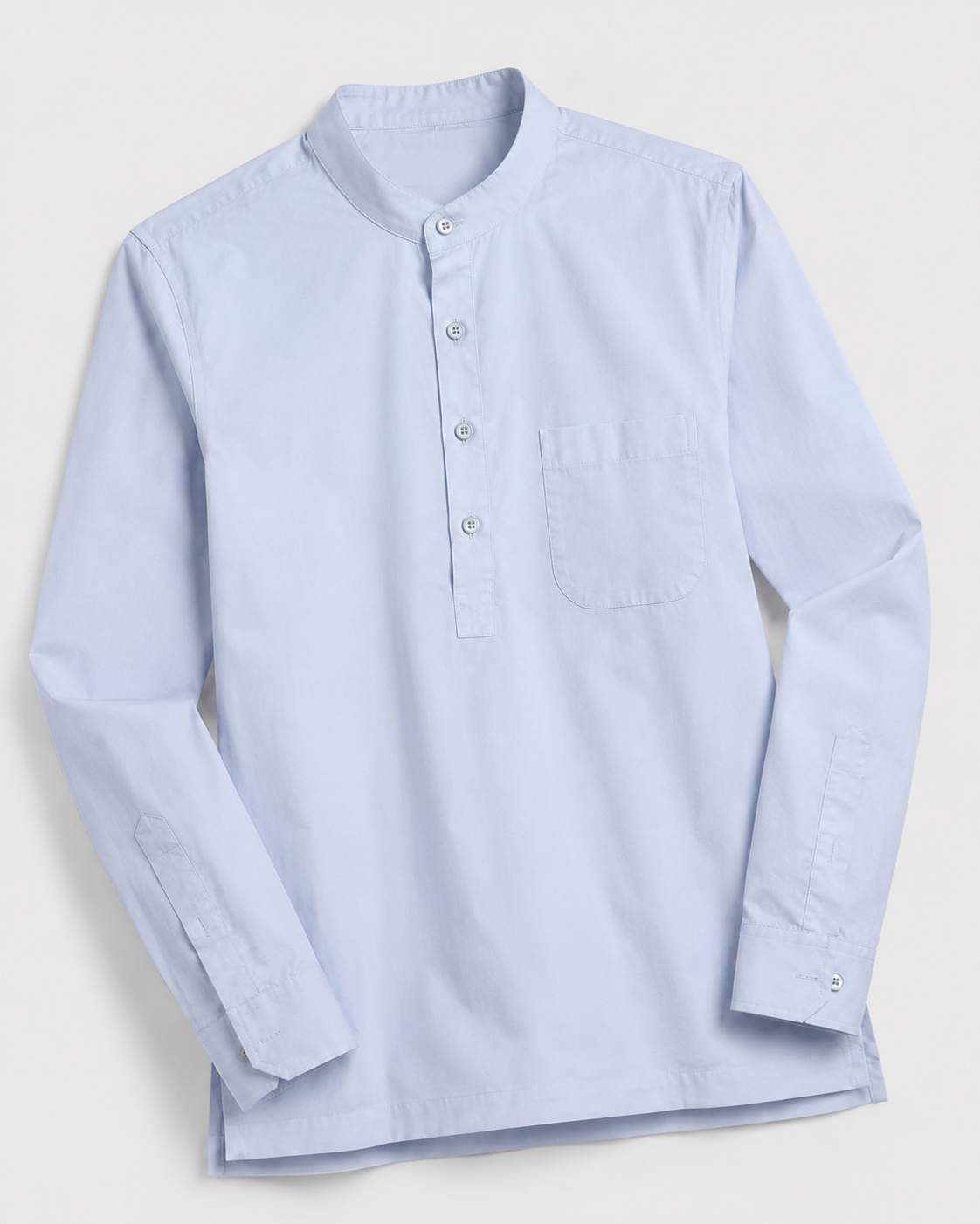 THE COTTON POPOVER SHIRT - SKY BLUE