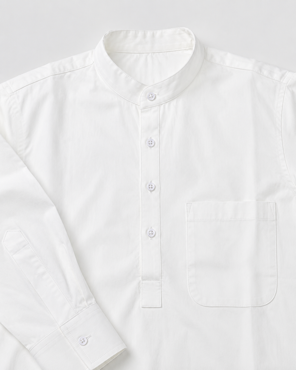 THE COTTON POPOVER SHIRT - CLASSIC WHITE