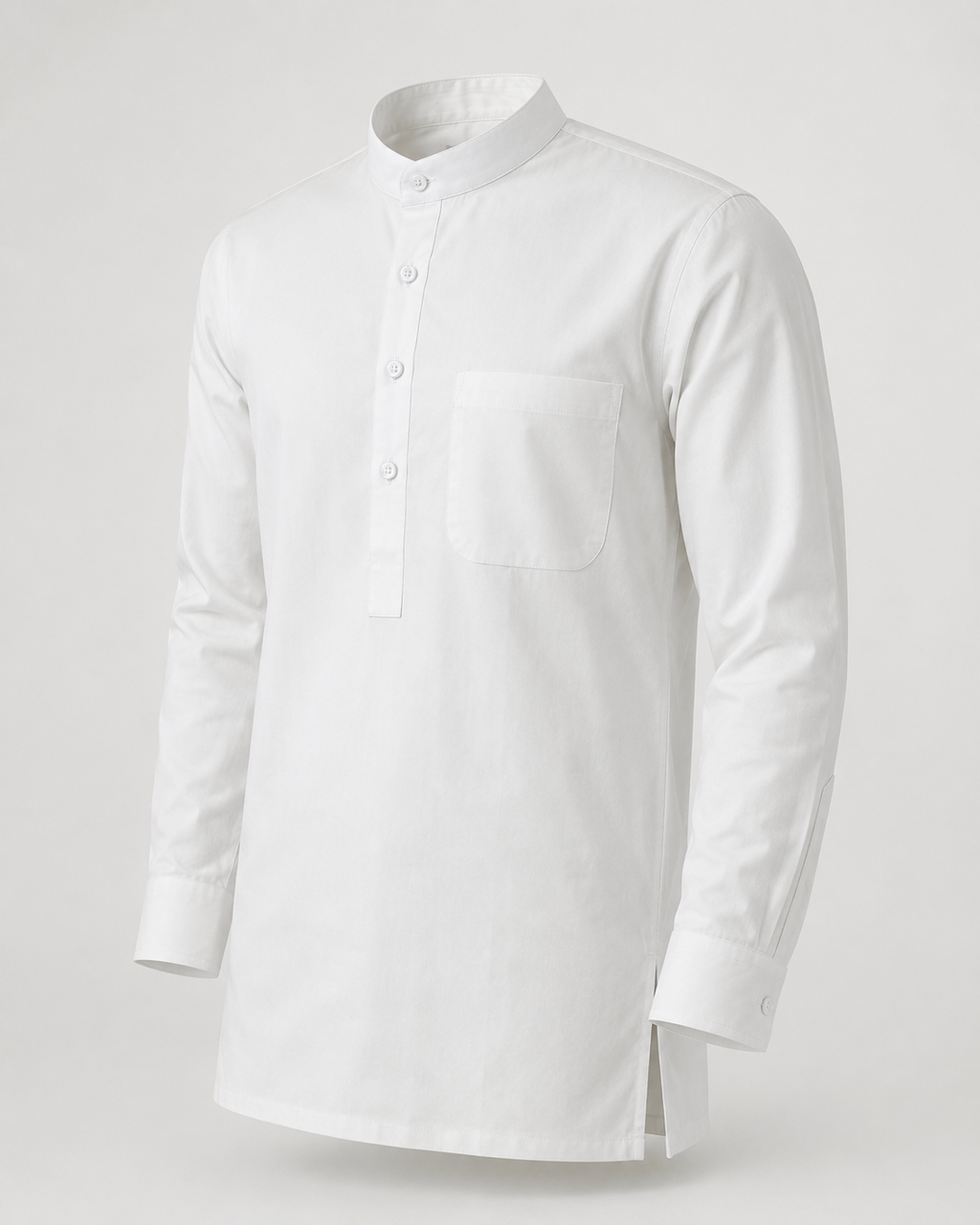 THE COTTON POPOVER SHIRT - CLASSIC WHITE
