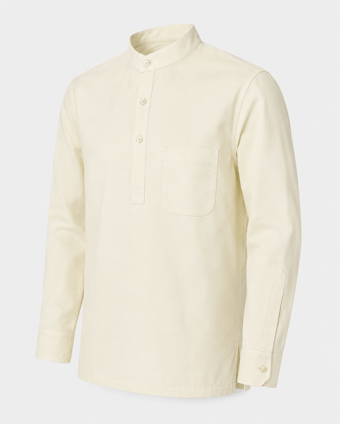THE COTTON POPOVER SHIRT - IVORY CREAM