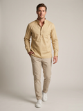THE COTTON POPOVER SHIRT - KHAKI BEIGE
