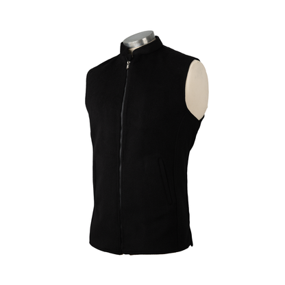 ARC PANEL ZIP WAISTCOAT – CLASSIC BLACK