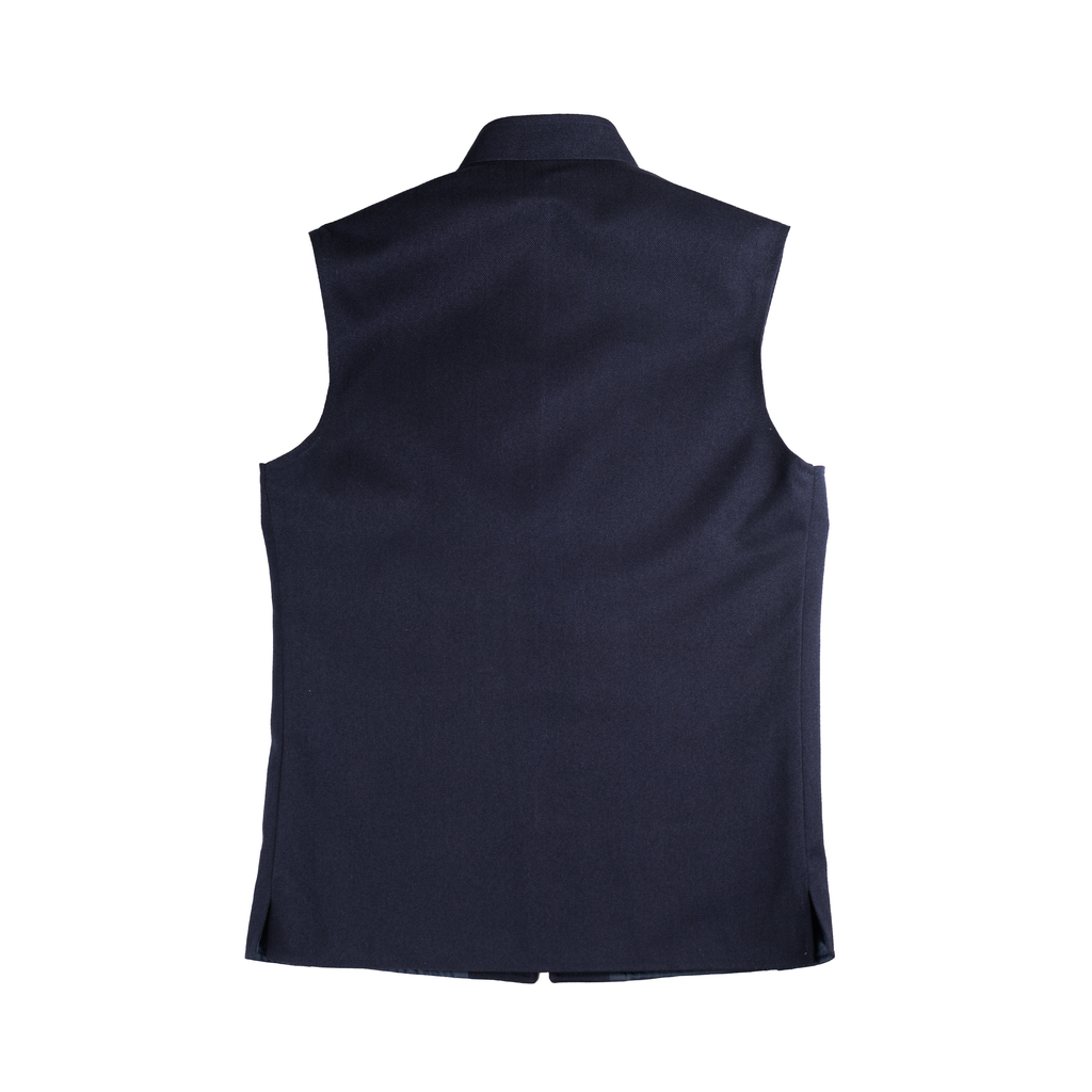 ARC PANEL ZIP WAISTCOAT – MIDNIGHT NAVY