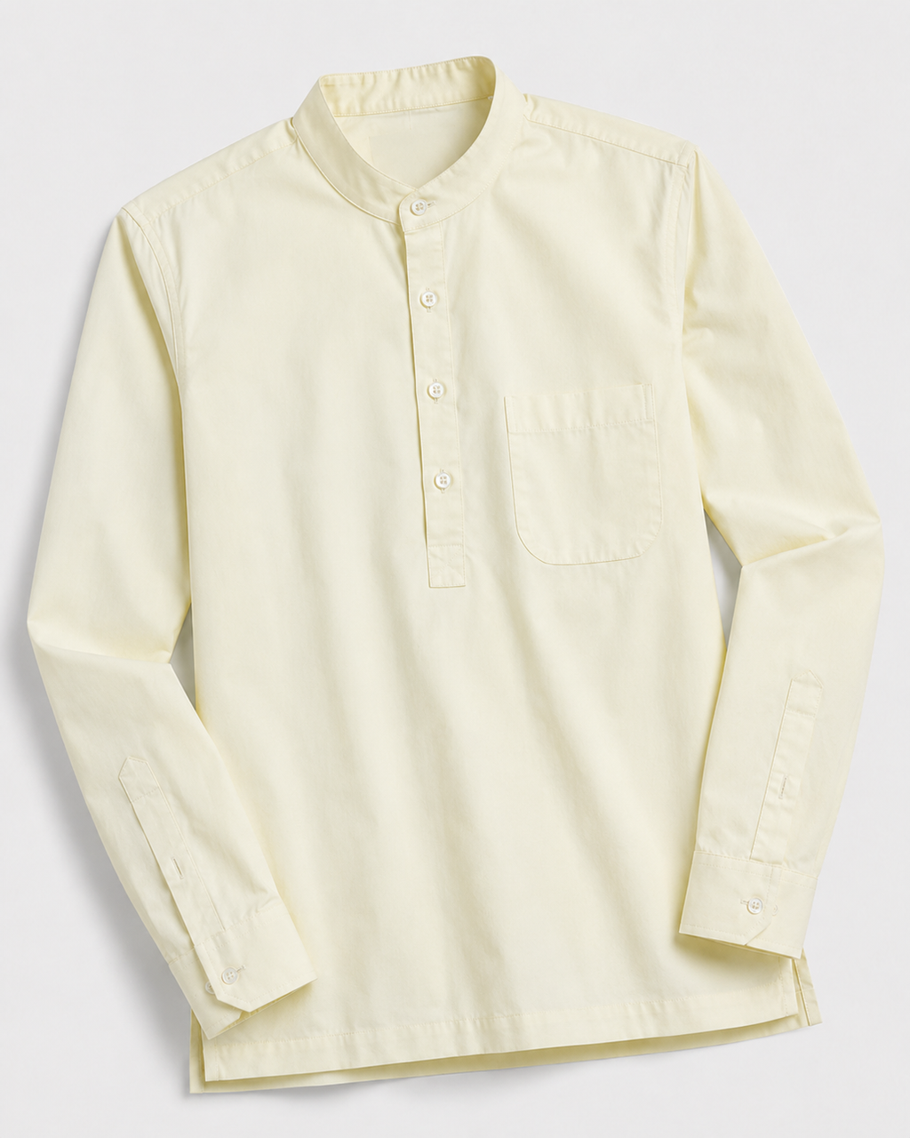THE COTTON POPOVER SHIRT - IVORY CREAM
