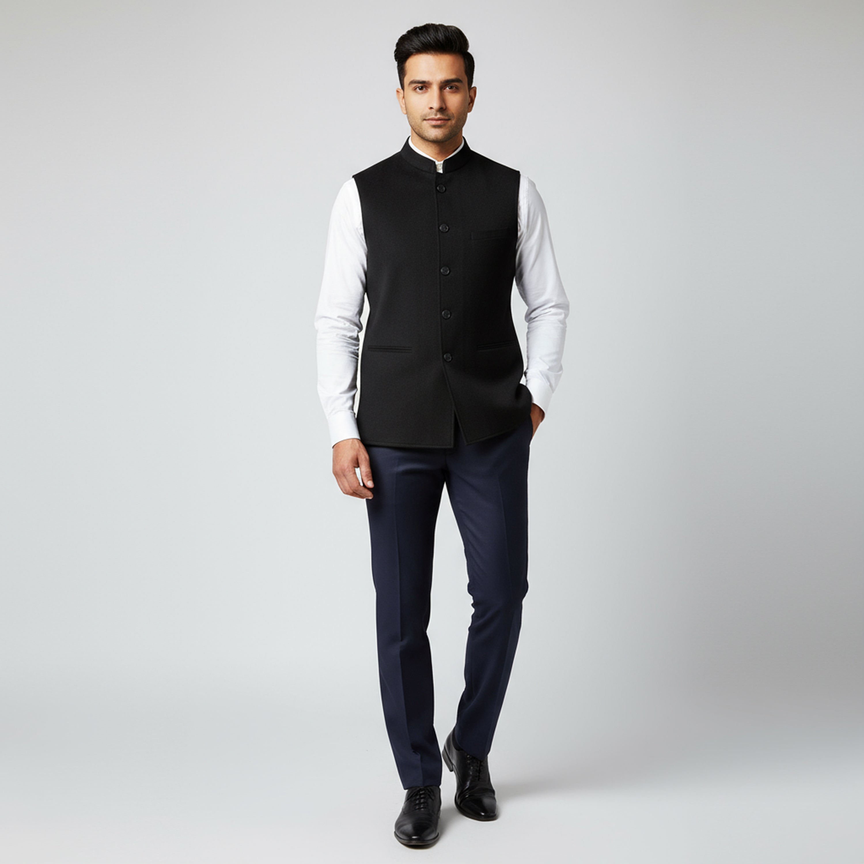 CLASSIC BUTTON WAISTCOAT – CLASSIC BLACK
