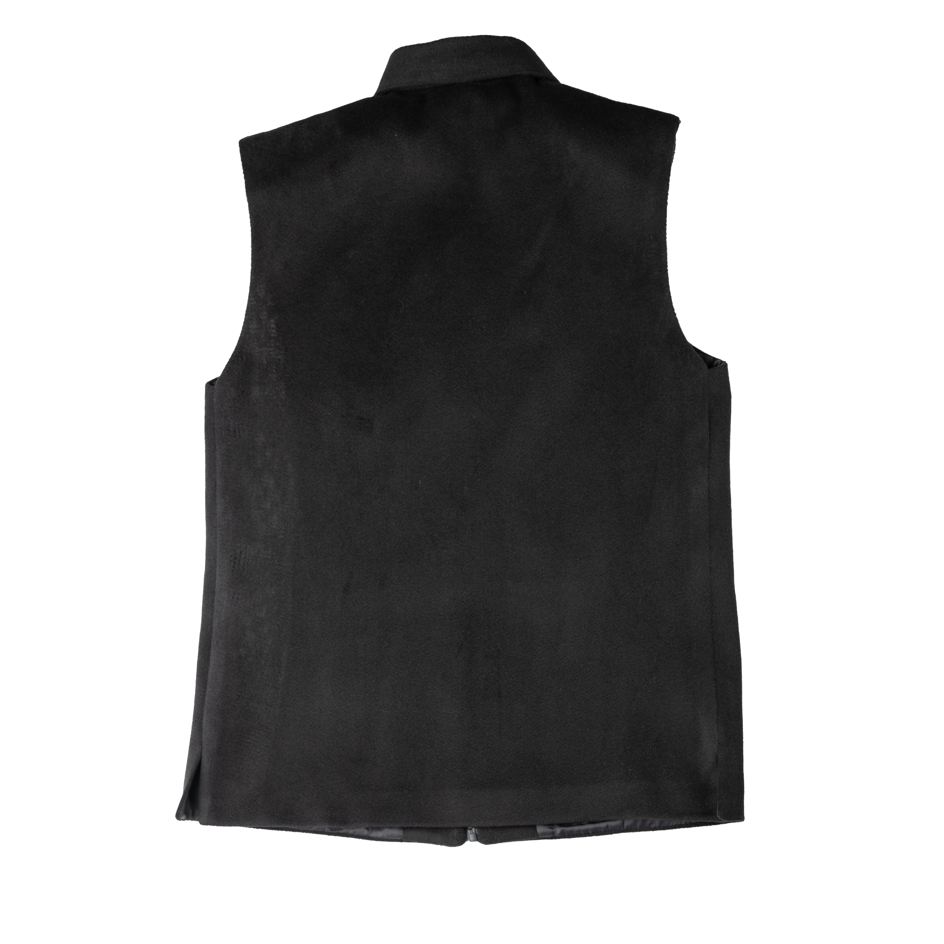 COLLARED LAYERING ZIP WAISTCOAT – CLASSIC BLACK