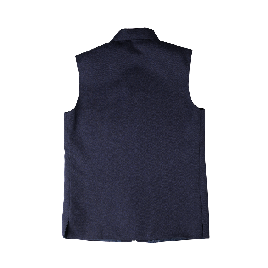 COLLARED LAYERING ZIP WAISTCOAT – MIDNIGHT NAVY