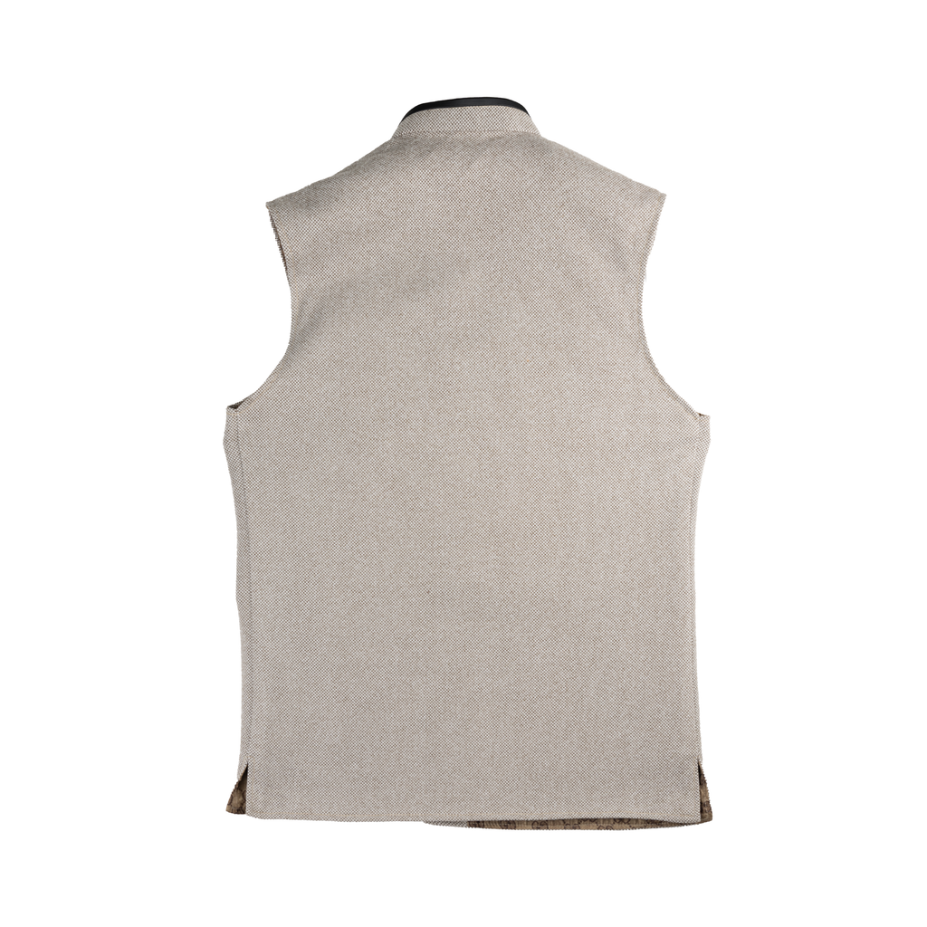 CONTRAST TRIM WAISTCOAT – BEIGE SAND