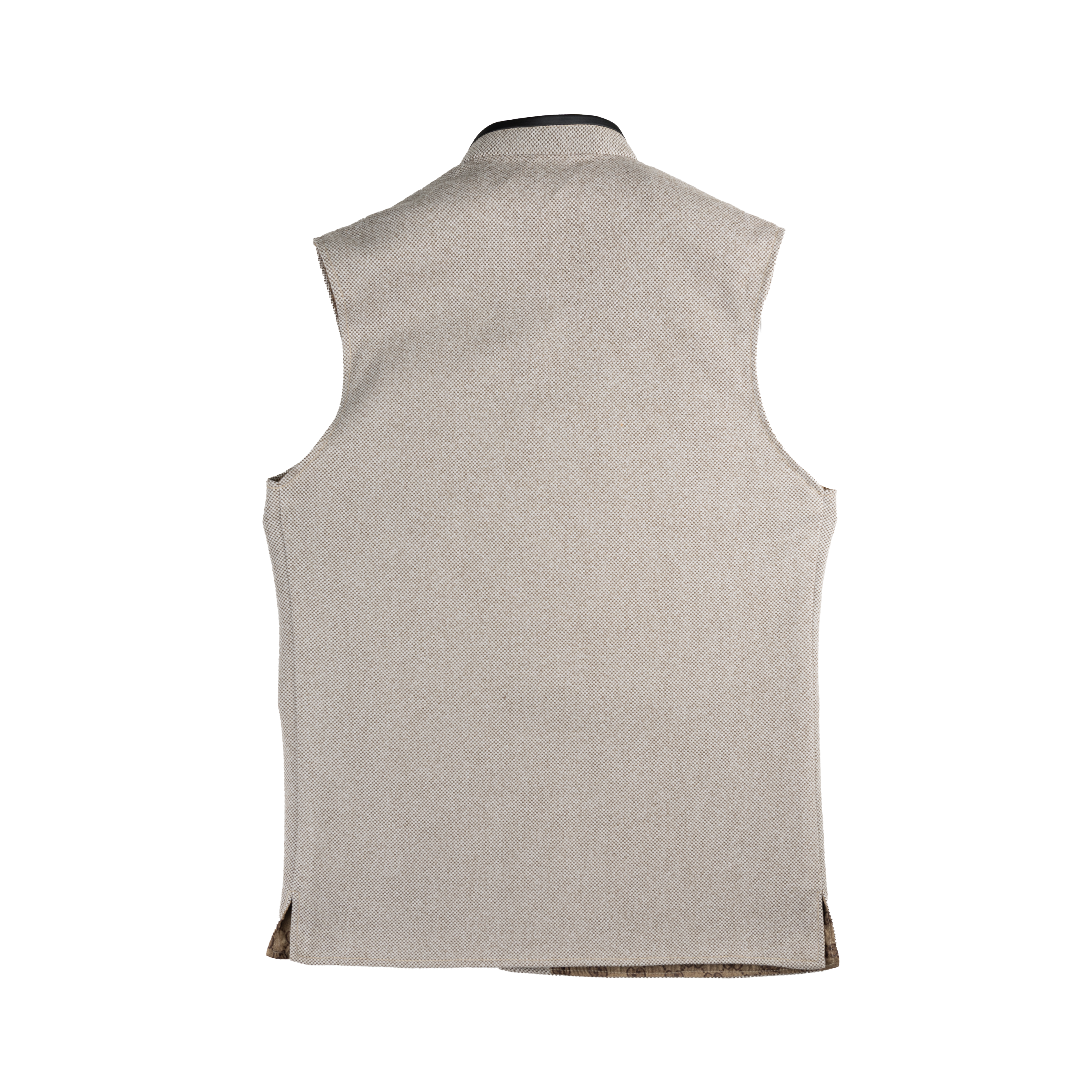 CONTRAST TRIM WAISTCOAT – BEIGE SAND