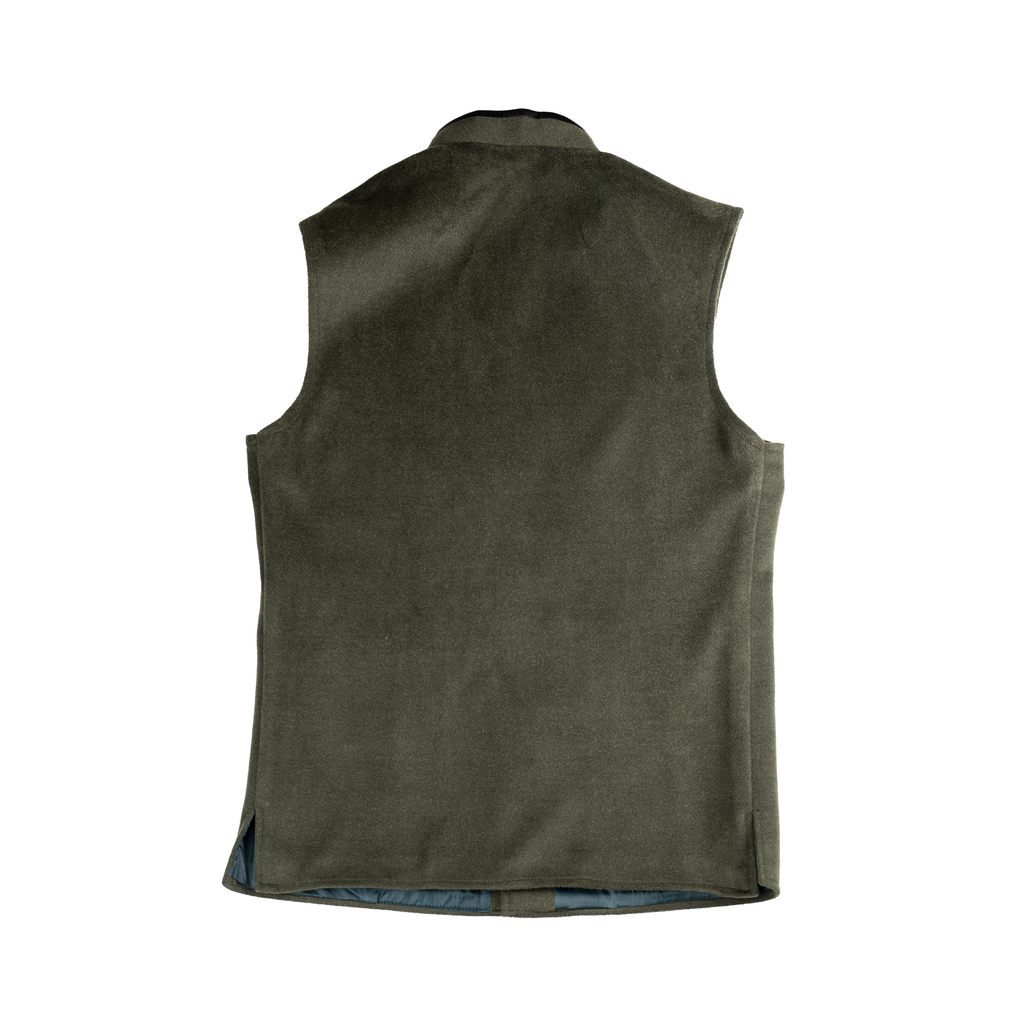 CONTRAST TRIM WAISTCOAT – OLIVE GREEN