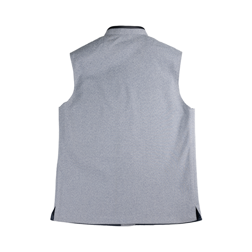 CONTRAST TRIM WAISTCOAT – STEEL BLUE