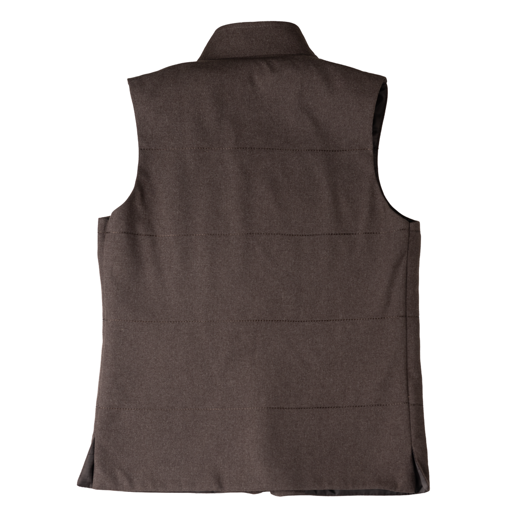 DUAL CLOSURE WAISTCOAT – MOCHA BROWN
