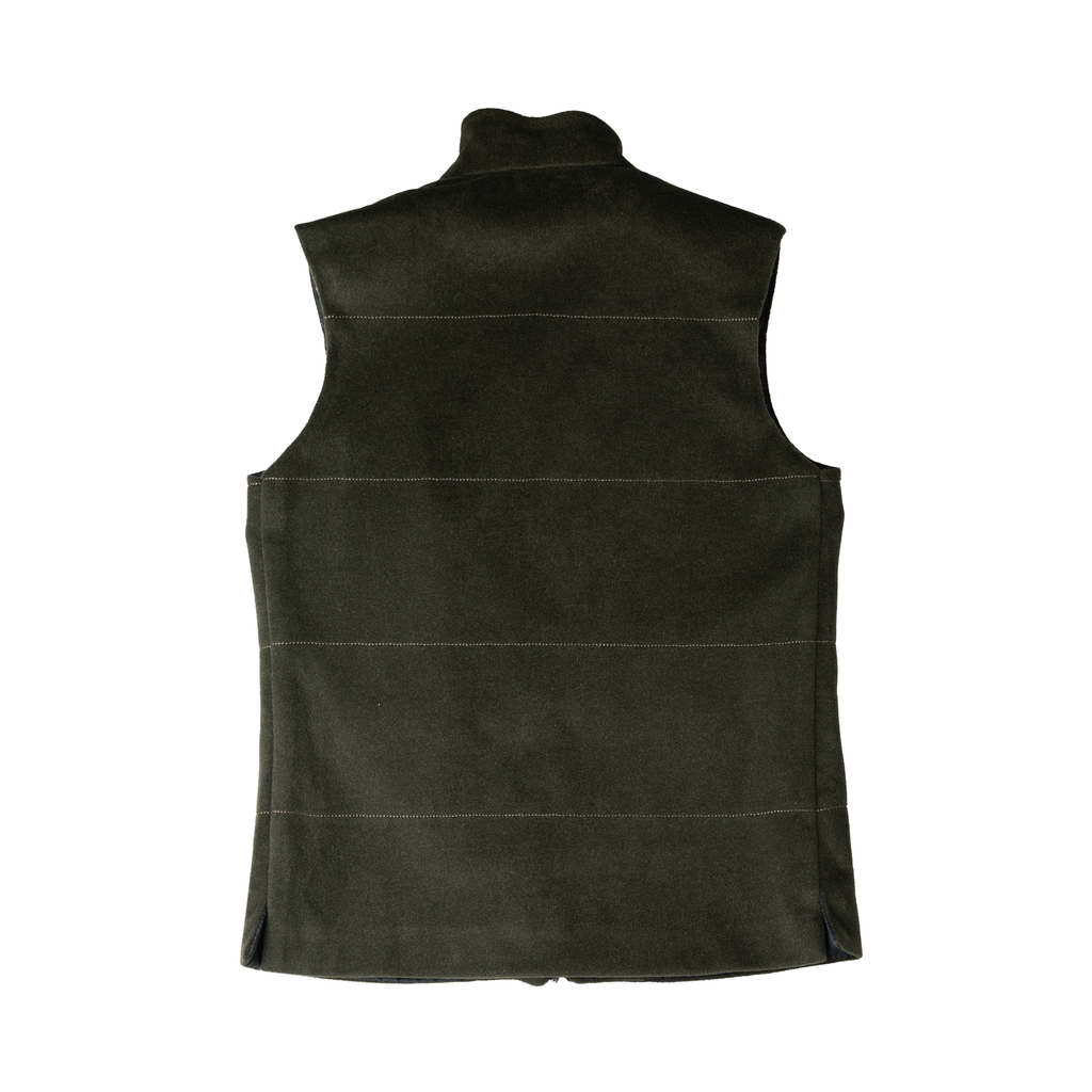 DUAL CLOSURE WAISTCOAT – OLIVE GREEN