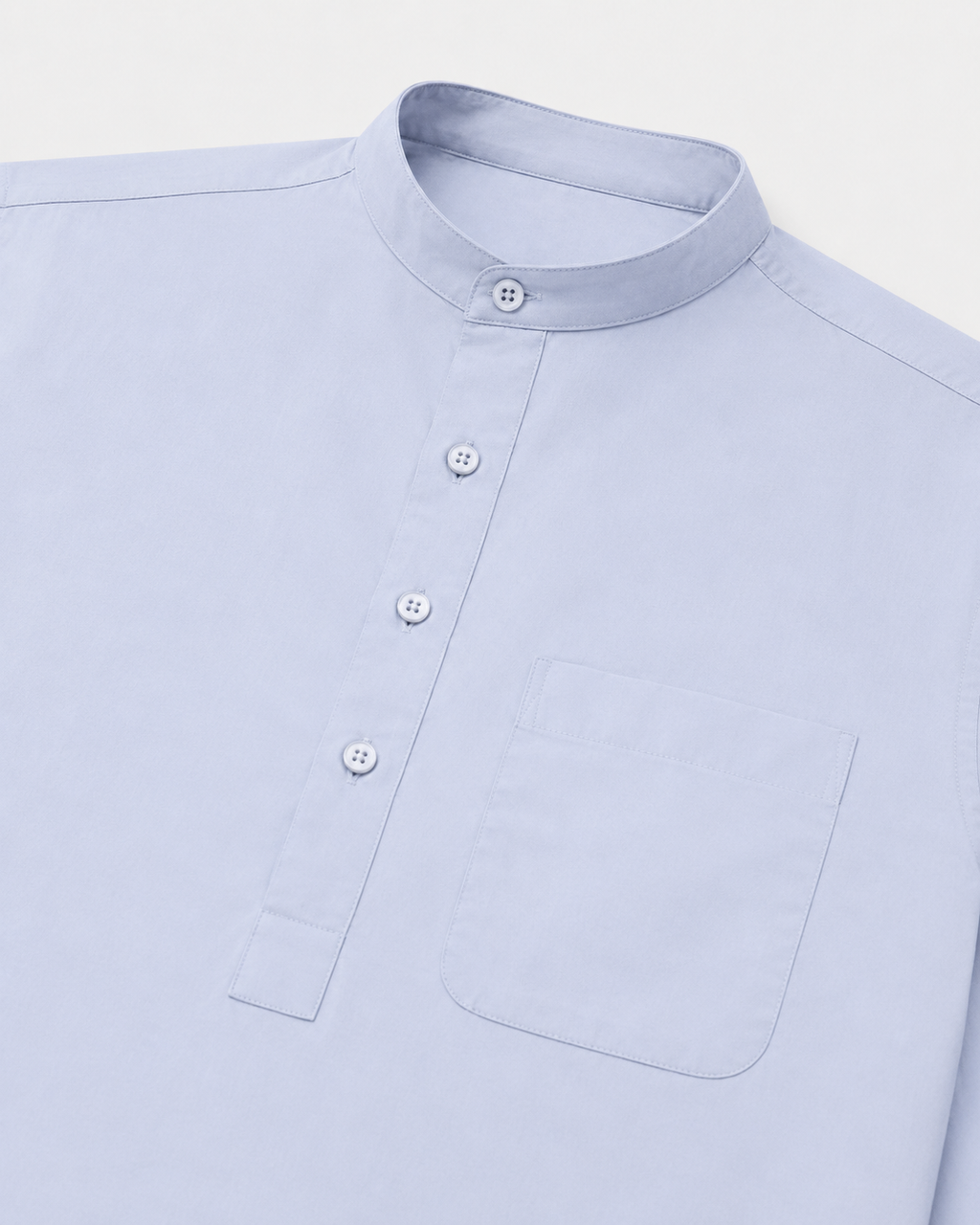 THE COTTON POPOVER SHIRT - SKY BLUE