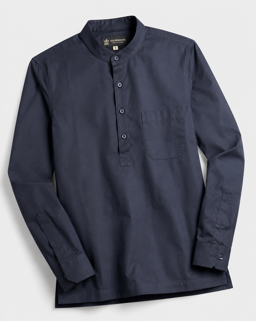 THE COTTON POPOVER SHIRT - MIDNIGHT NAVY