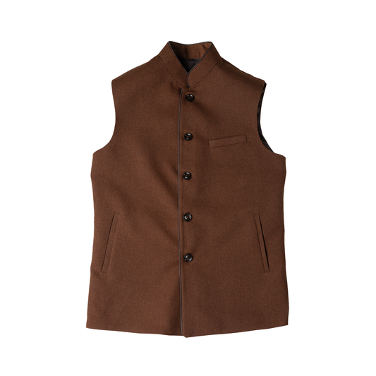 HERITAGE TAILORED WAISTCOAT – CHESTNUT BROWN