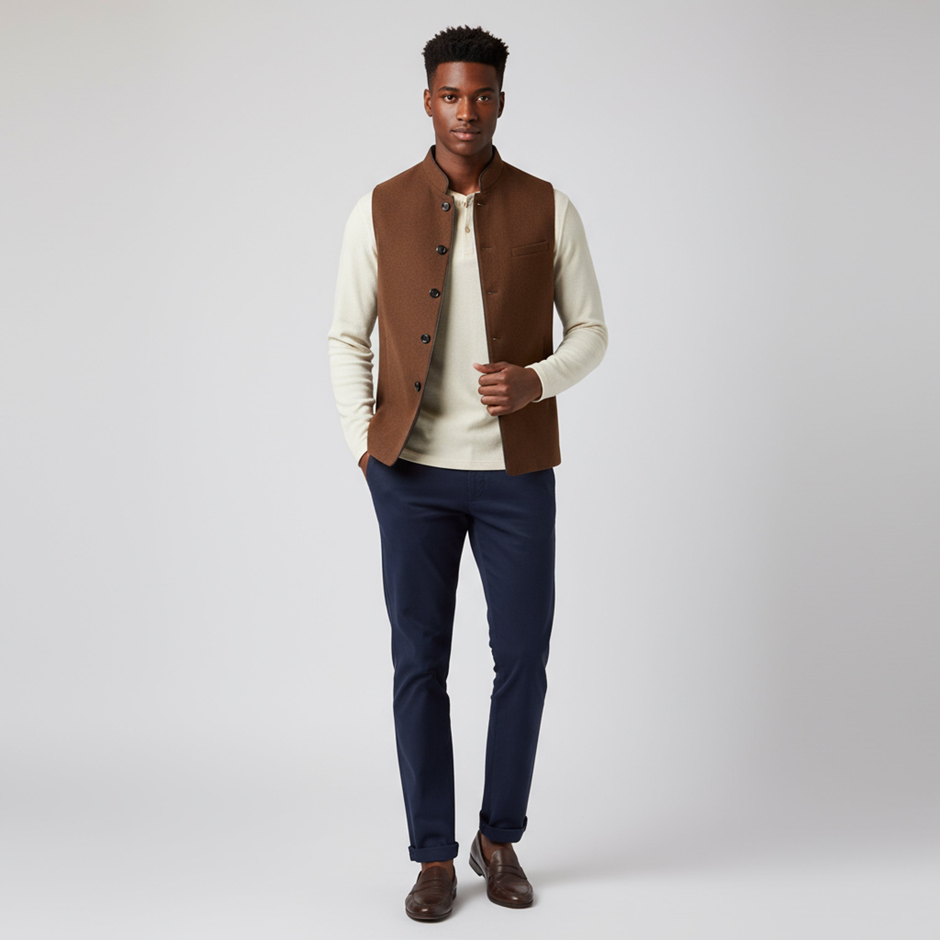 Heritage Tailored Waistcoat – Chestnut Brown