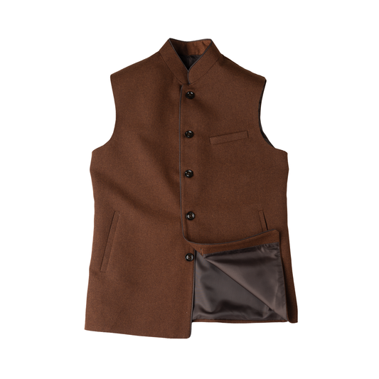 HERITAGE TAILORED WAISTCOAT – CHESTNUT BROWN
