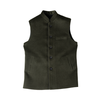 HERITAGE TAILORED WAISTCOAT – OLIVE GREEN