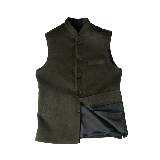 HERITAGE TAILORED WAISTCOAT – OLIVE GREEN