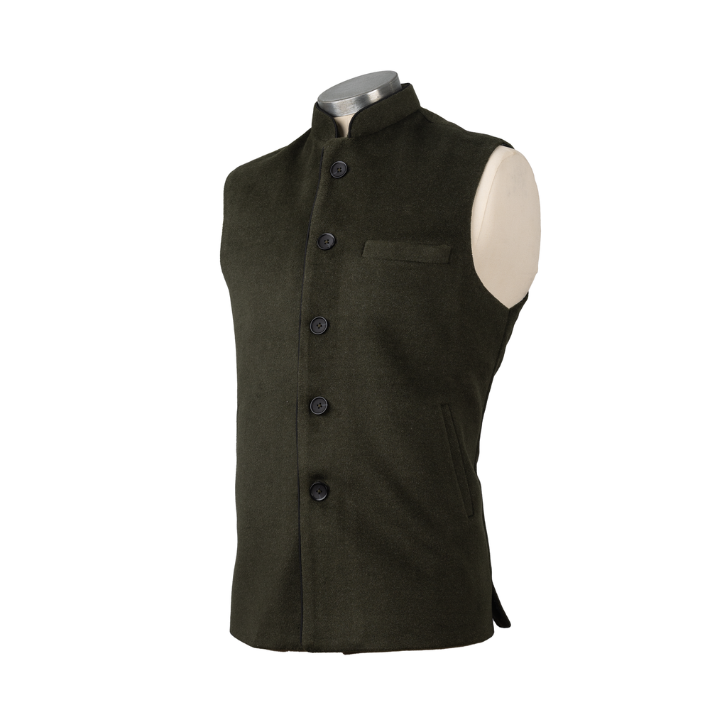 HERITAGE TAILORED WAISTCOAT – OLIVE GREEN