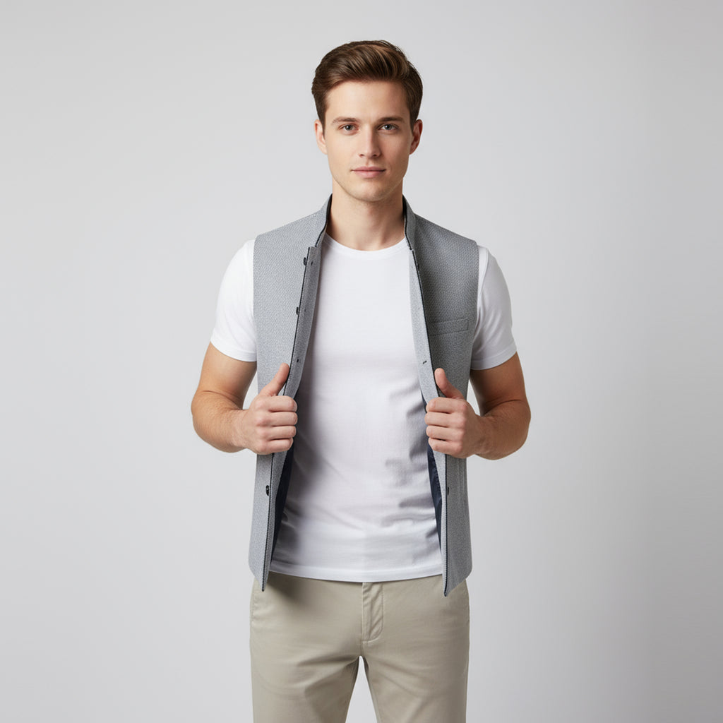 HERITAGE TAILORED WAISTCOAT – STEEL BLUE