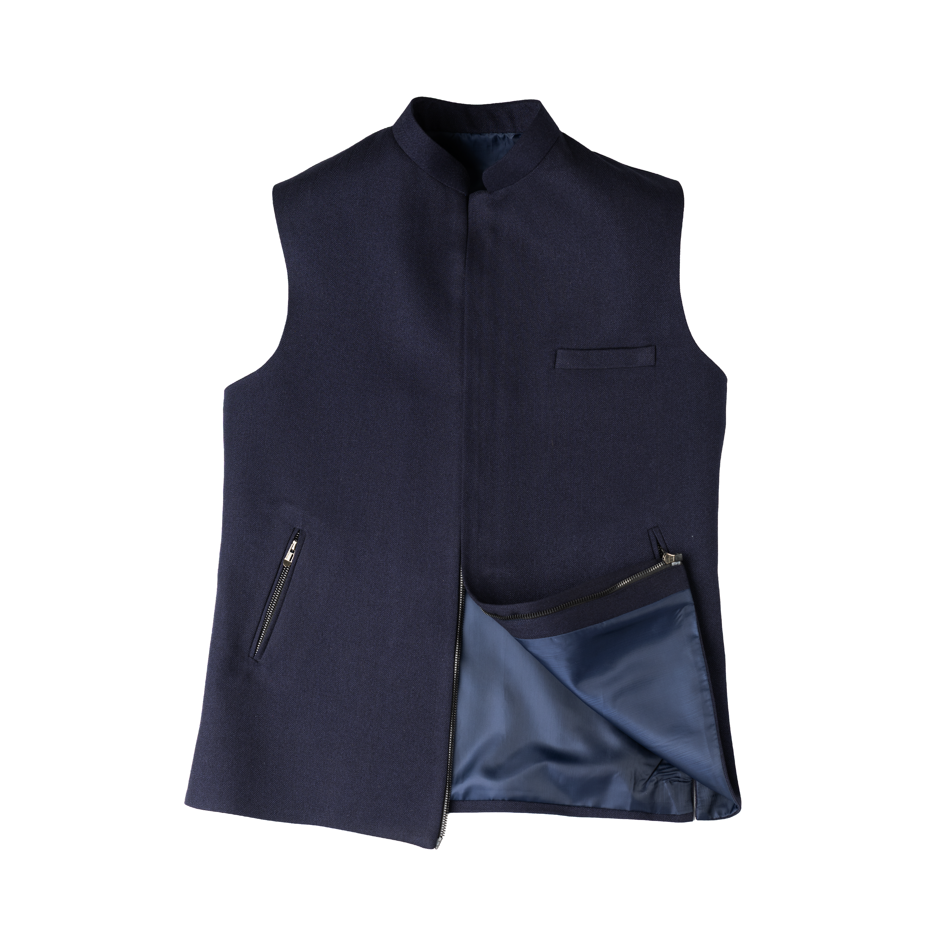 MODERN ZIP WAISTCOAT – MIDNIGHT NAVY
