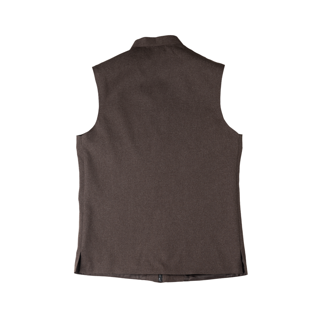 MODERN ZIP WAISTCOAT – MOCHA BROWN