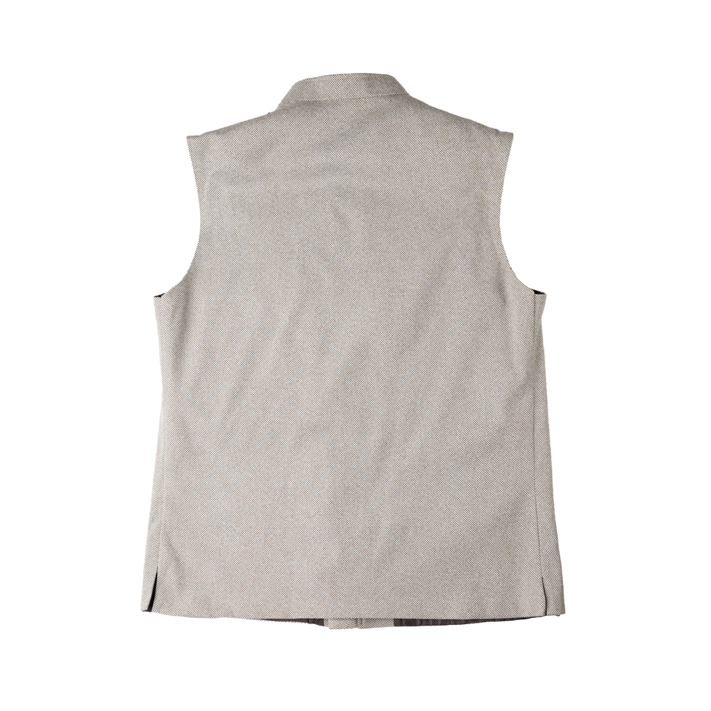 PANEL FRONT ZIP WAISTCOAT – BEIGE SAND