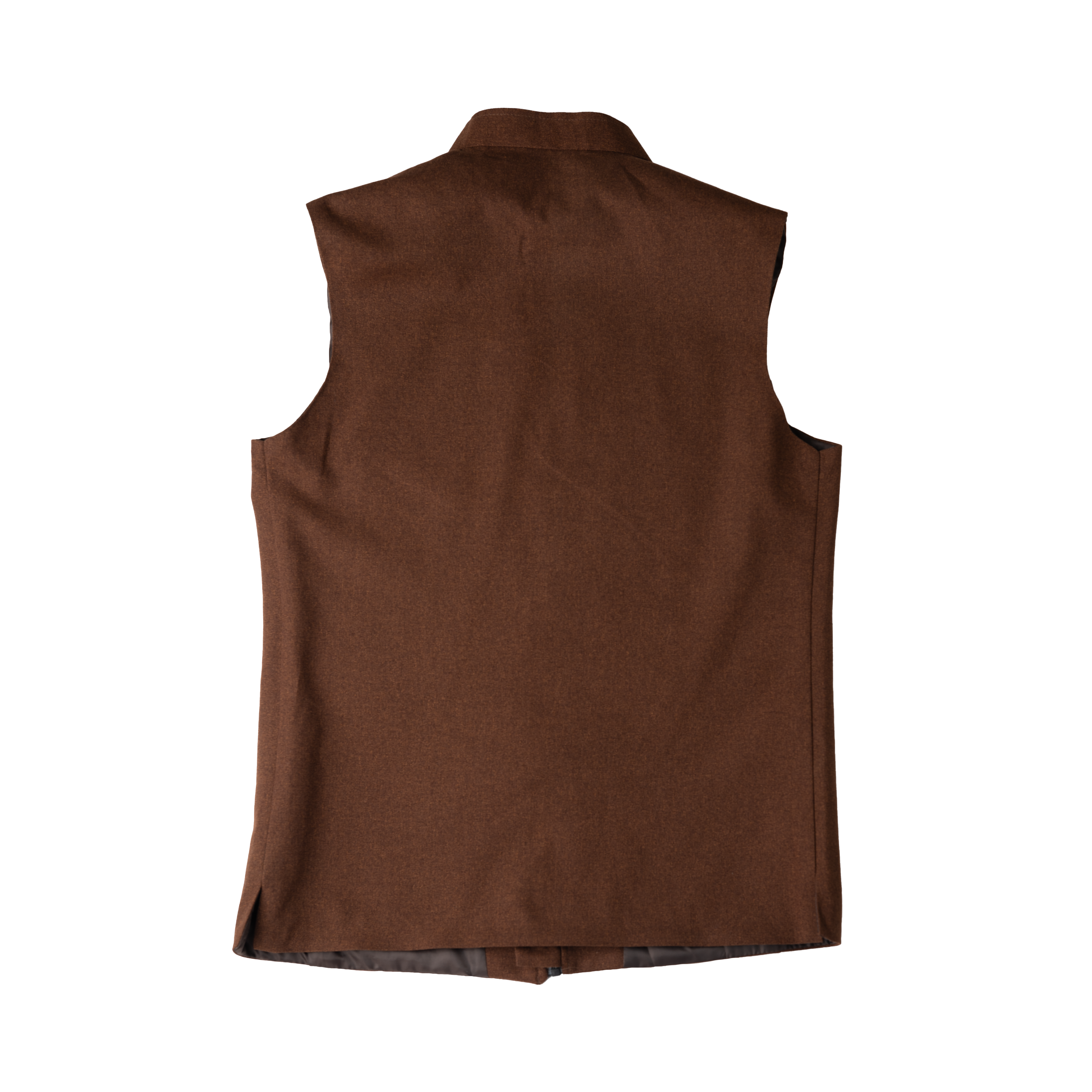 REFINED ARC PANEL WAISTCOAT – CHESTNUT BROWN