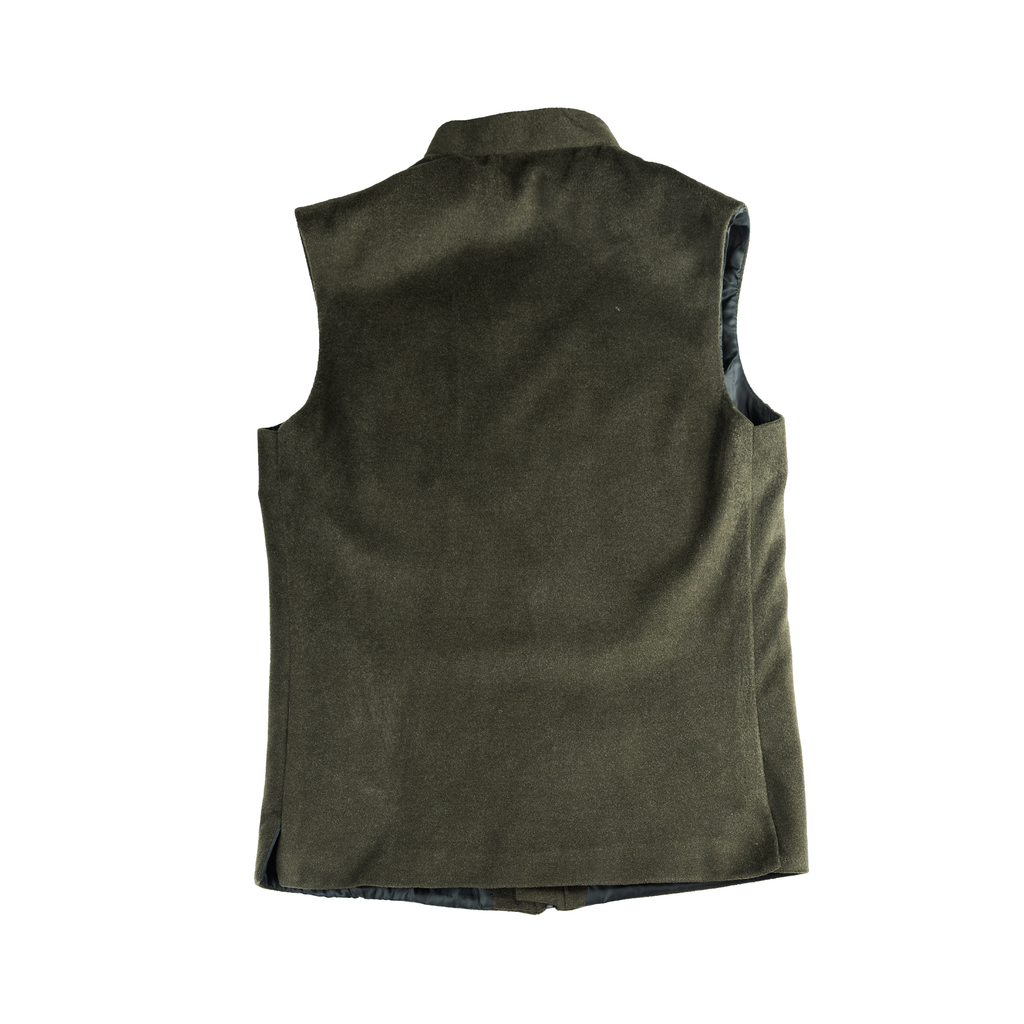REFINED ARC PANEL WAISTCOAT – OLIVE GREEN