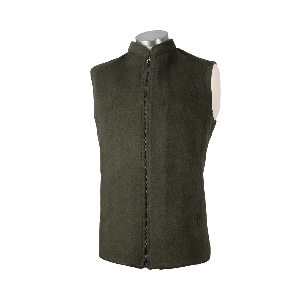 REFINED ARC PANEL WAISTCOAT – OLIVE GREEN