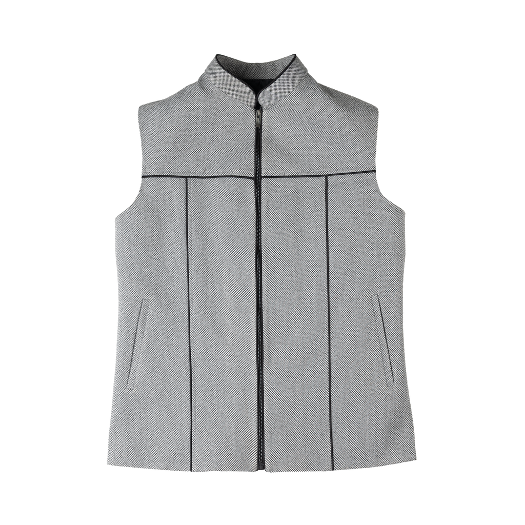 SCULPTED ZIP WAISTCOAT – ASH GREY