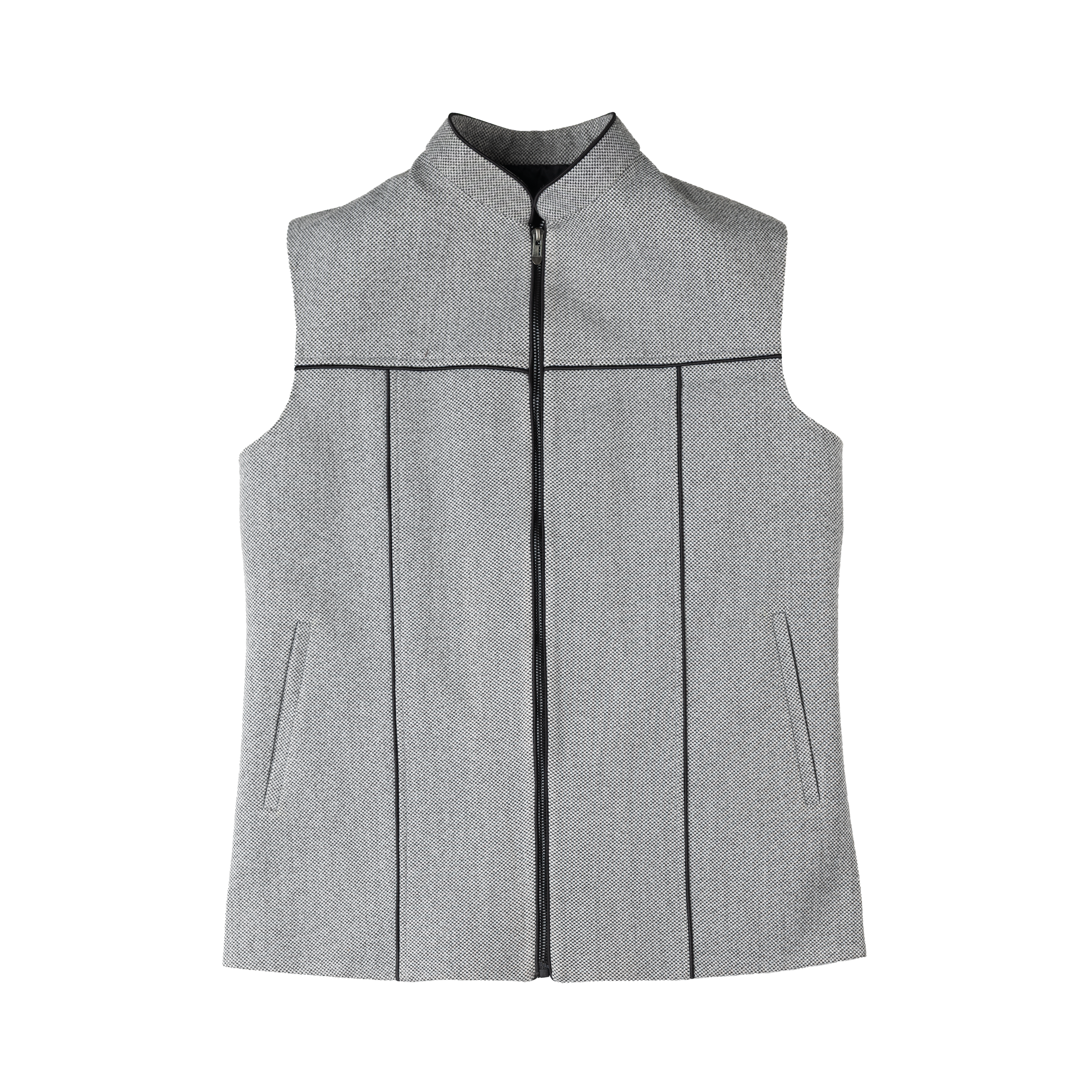 SCULPTED ZIP WAISTCOAT – ASH GREY