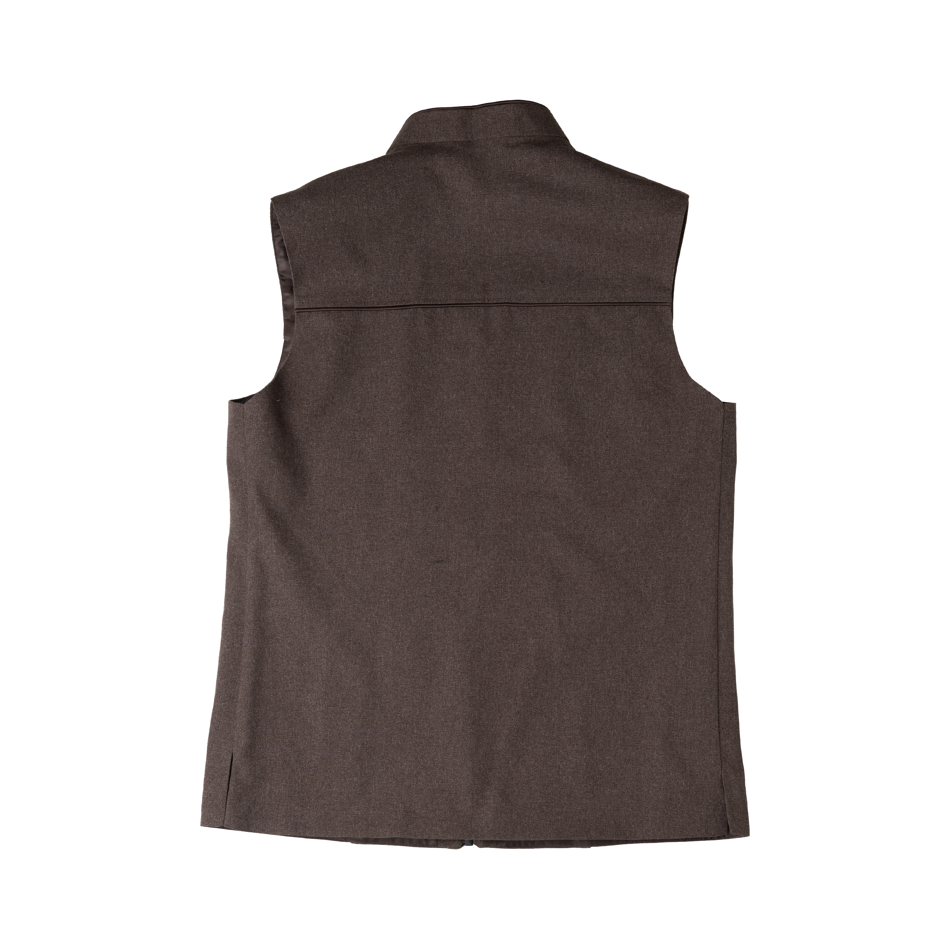 SCULPTED ZIP WAISTCOAT – MOCHA BROWN