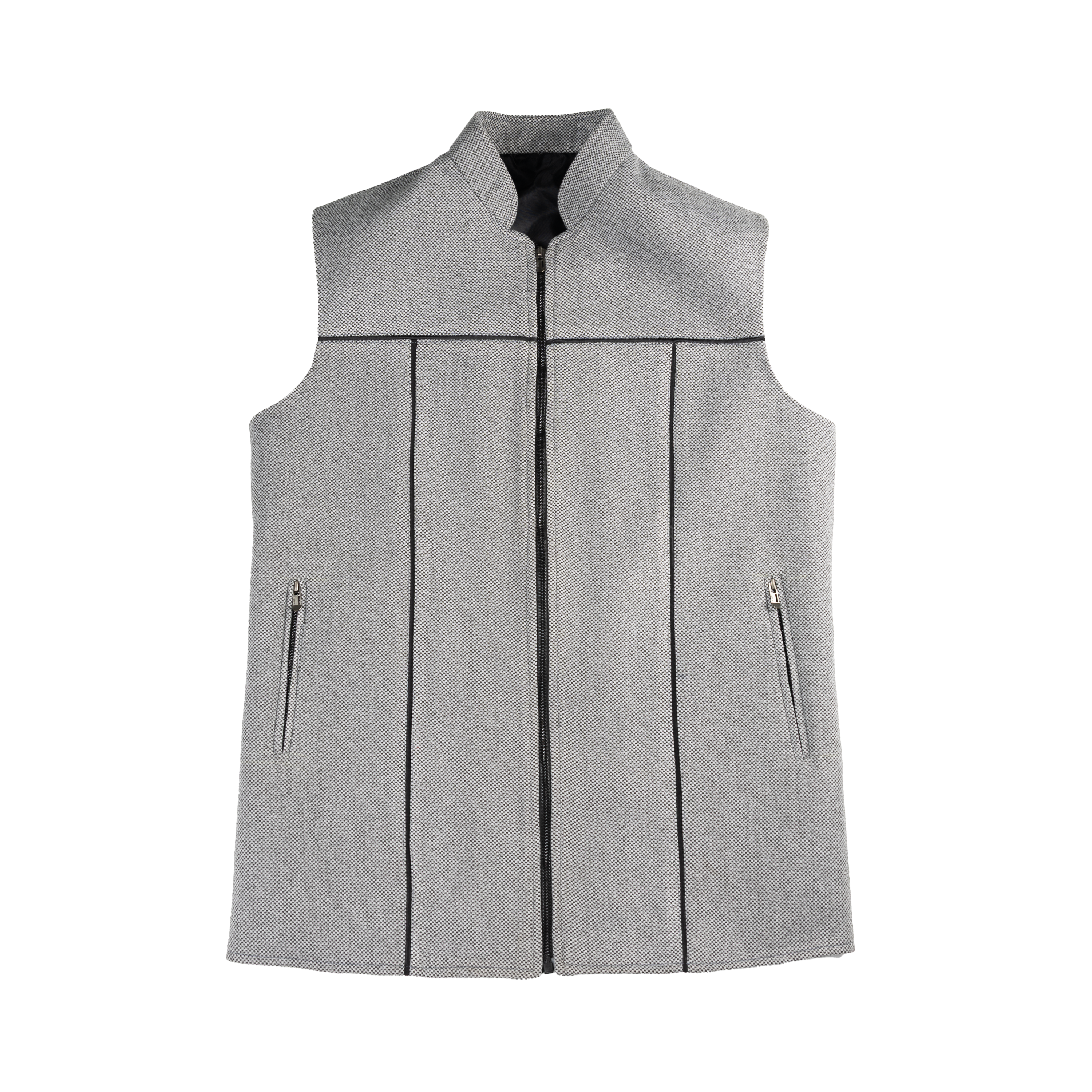 SHADOW YOKE ZIP WAISTCOAT – ASH GREY