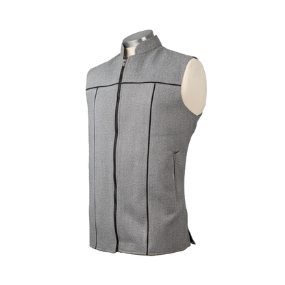 SHADOW YOKE ZIP WAISTCOAT – ASH GREY