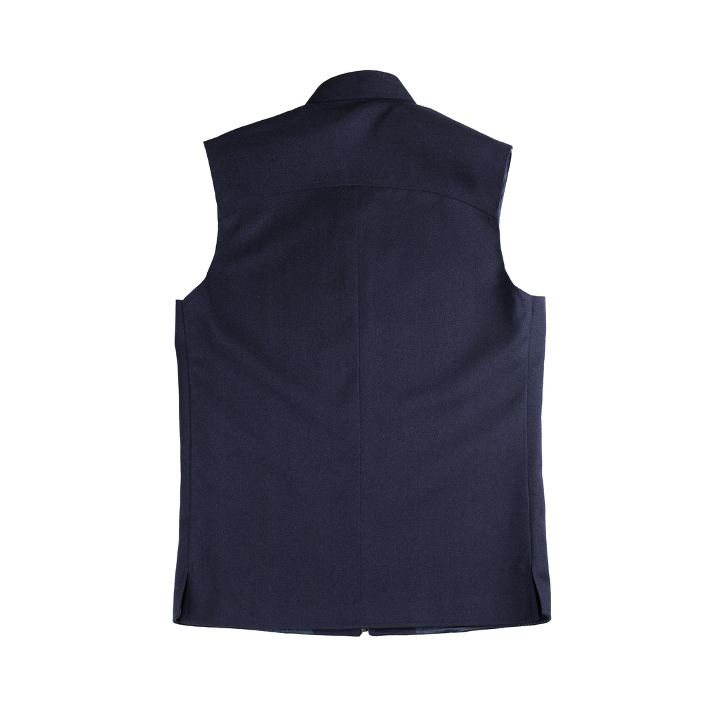 SHADOW YOKE ZIP WAISTCOAT – MIDNIGHT NAVY