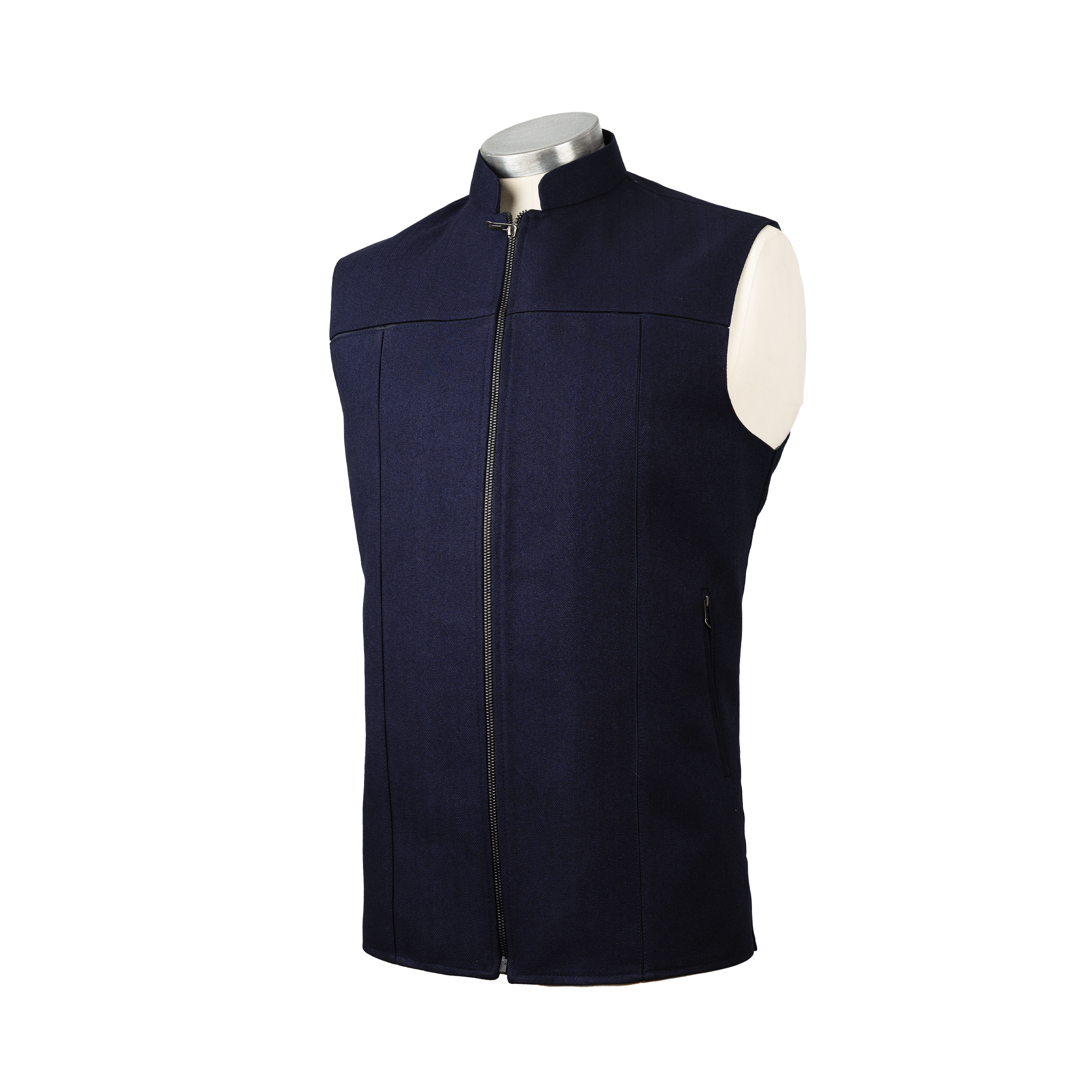 SHADOW YOKE ZIP WAISTCOAT – MIDNIGHT NAVY
