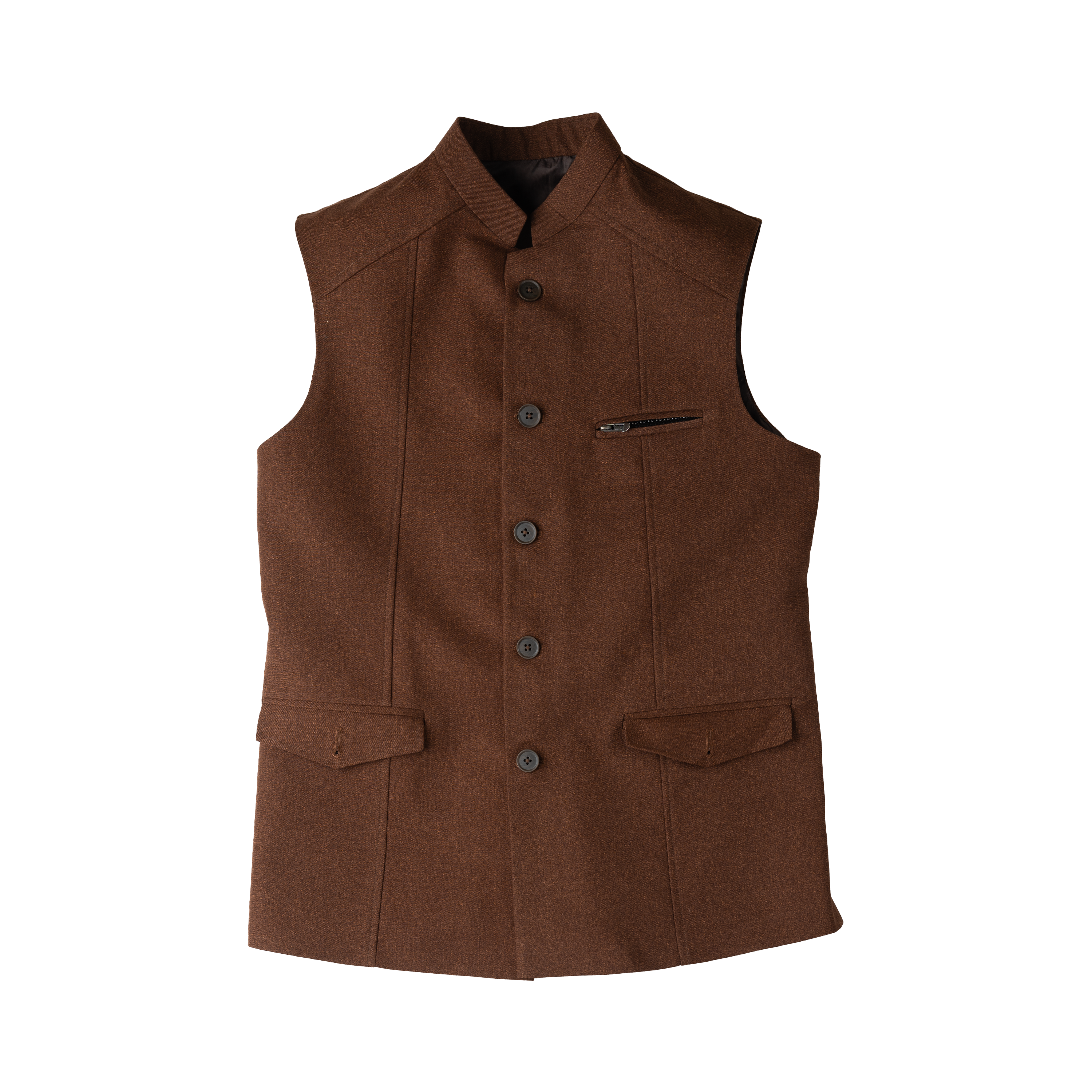 STRUCTURED TAILOR WAISTCOAT – CHESTNUT BROWN