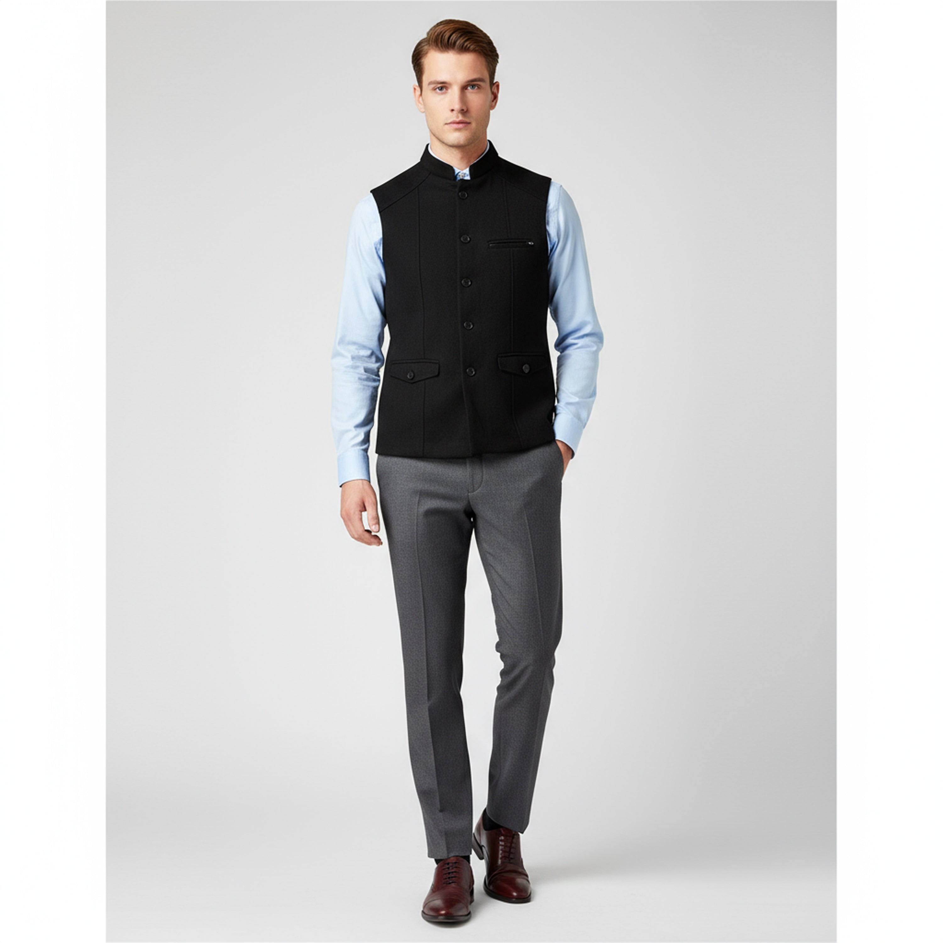 STRUCTURED TAILOR WAISTCOAT – CLASSIC BLACK