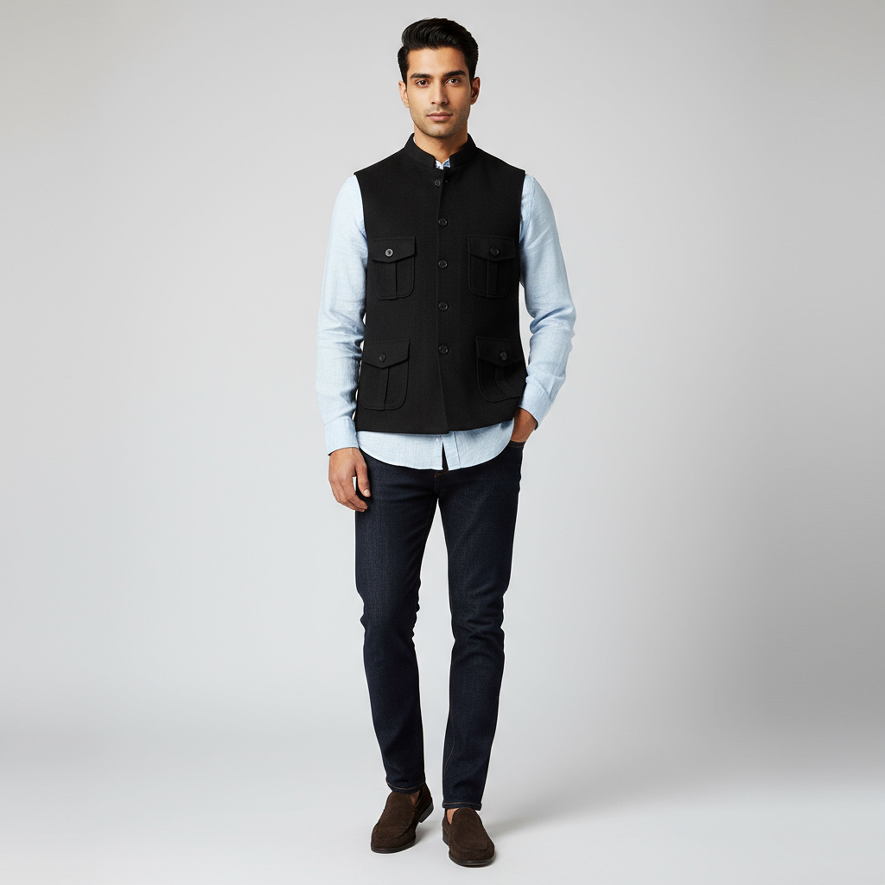TRAVELER’S UTILITY WAISTCOAT – CLASSIC BLACK