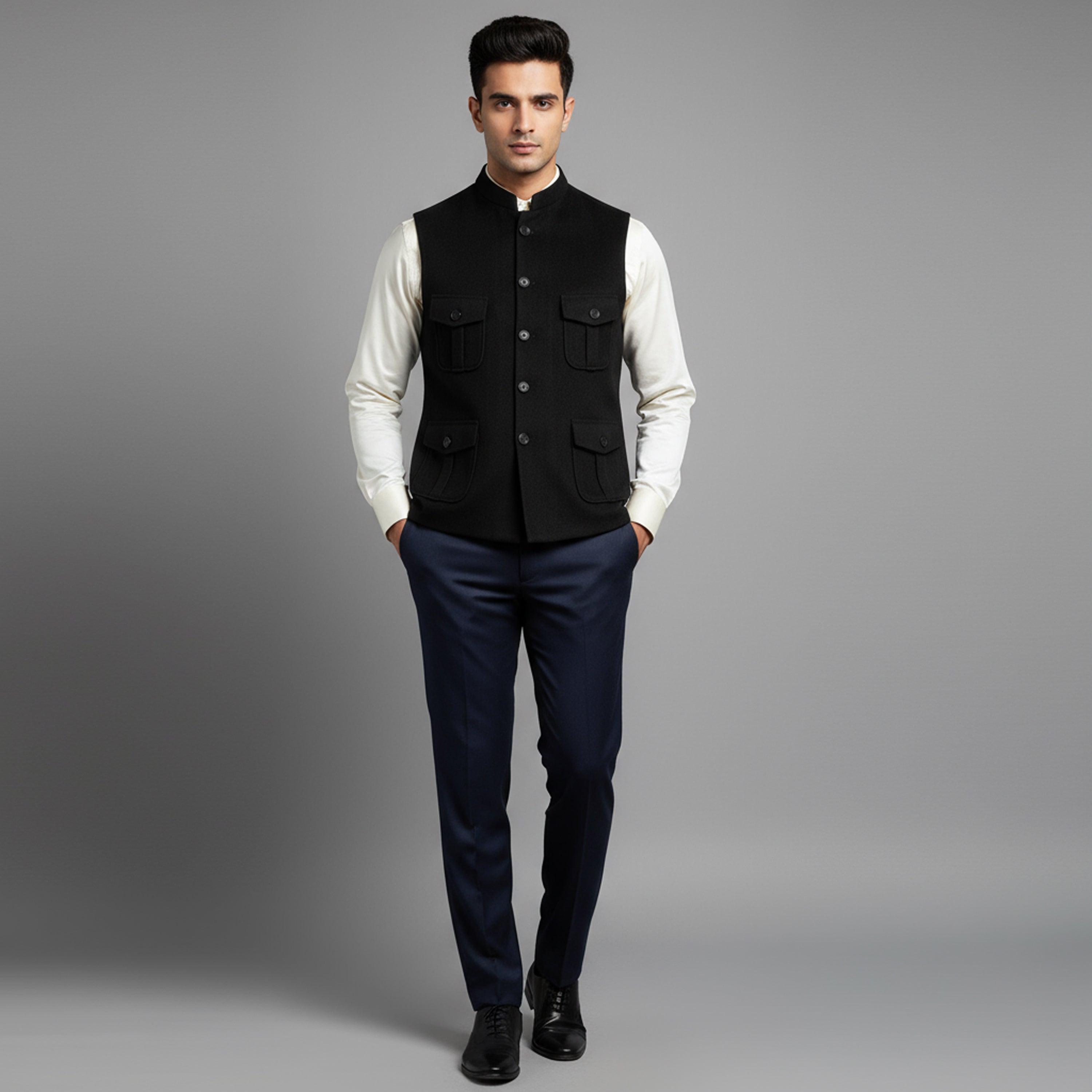 TRAVELER’S UTILITY WAISTCOAT – CLASSIC BLACK
