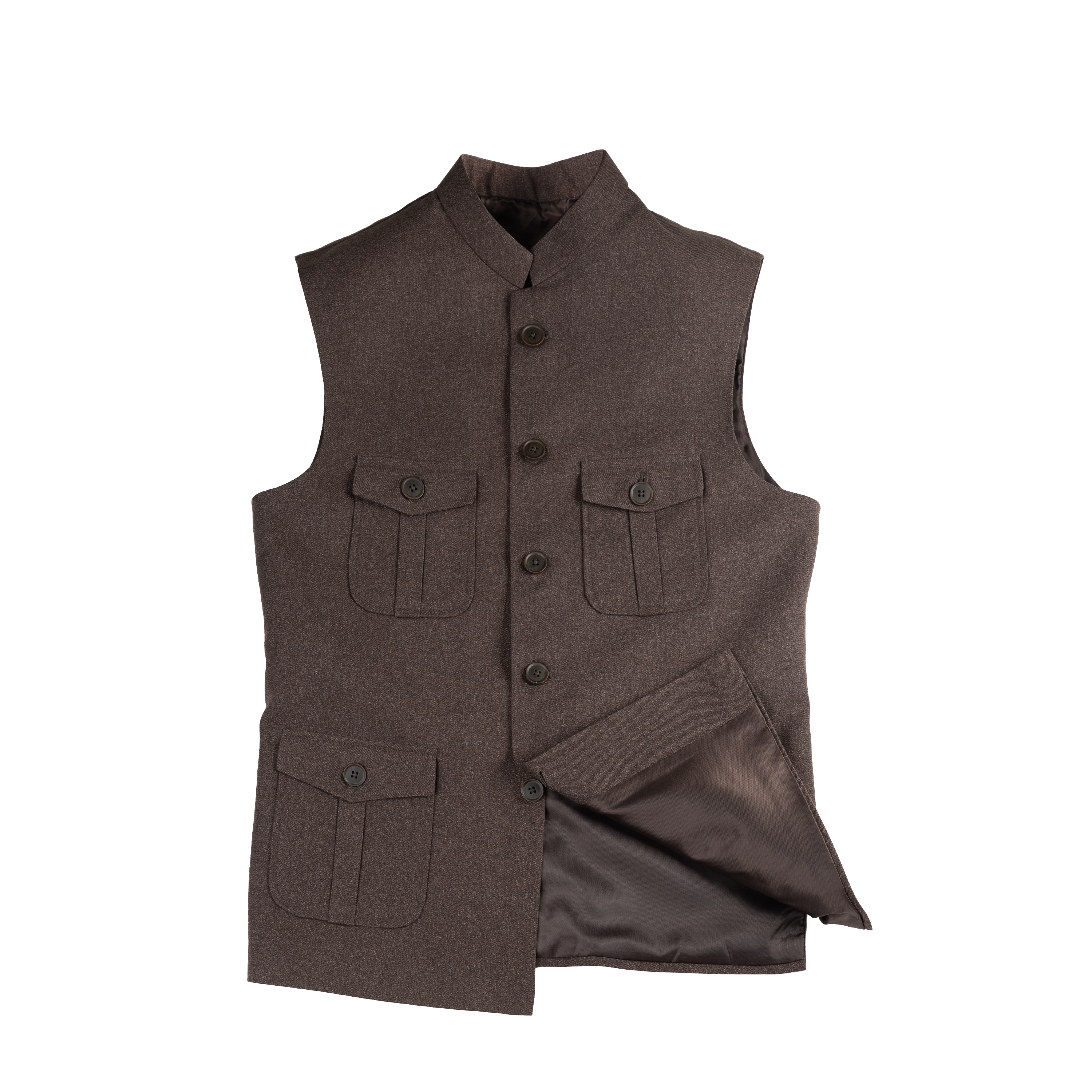 TRAVELER’S UTILITY WAISTCOAT – MOCHA BROWN